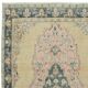 Vintage Handmade Turkish Area Rug with Medallion Design