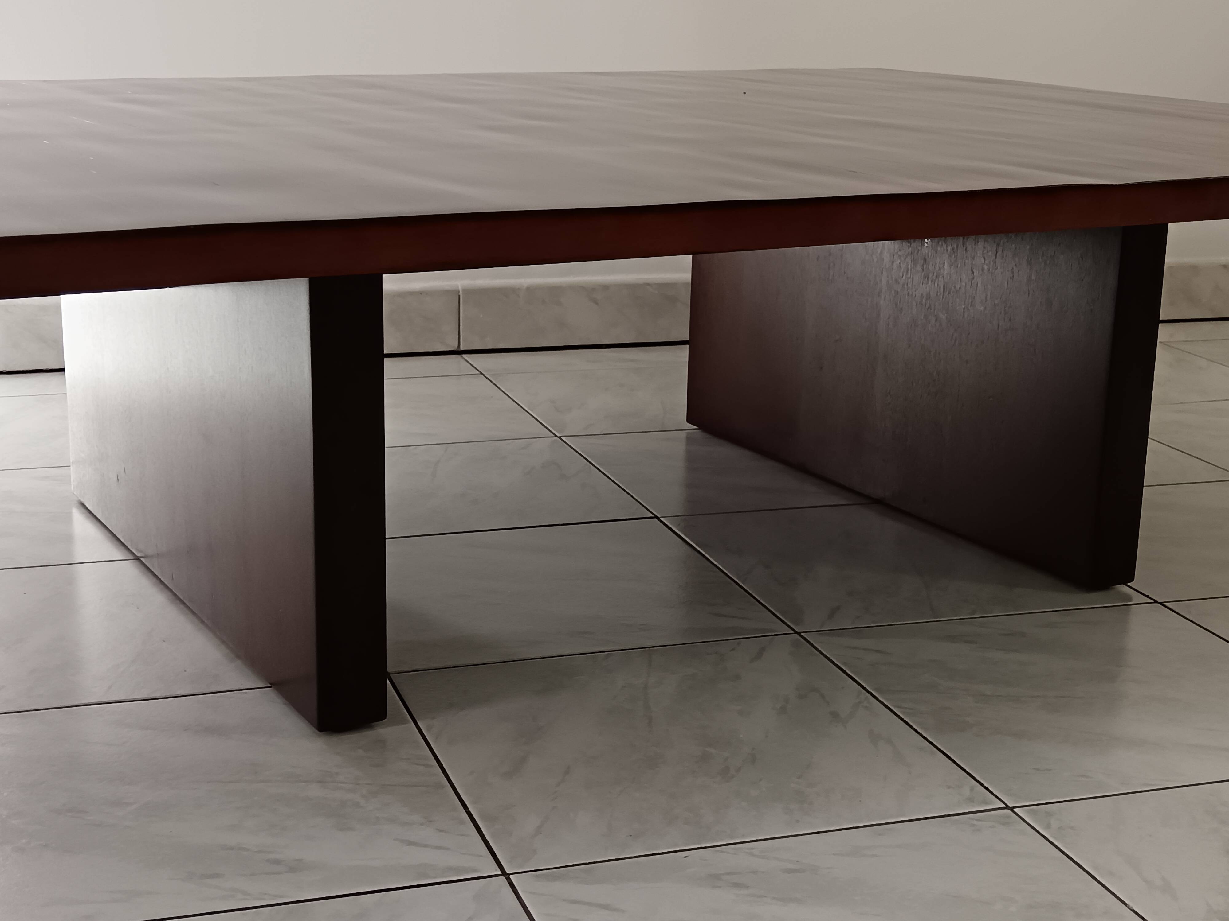 Table Basse Axel Vervoordt Bois E Bambou Laque Belgique 1980