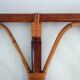 Vintage wall coat rack in bamboo and rattan.