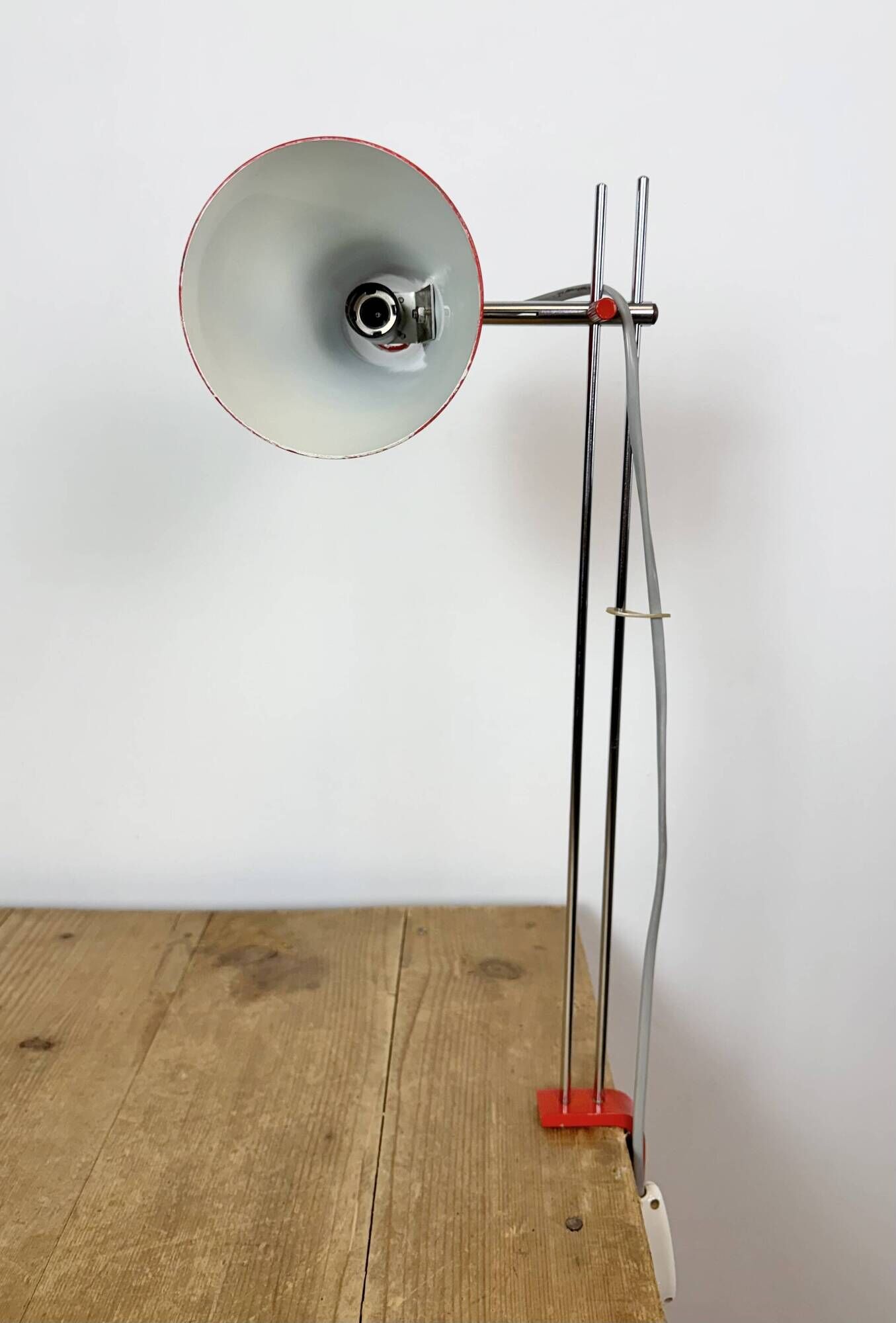 Vintage Red Table Lamp by Josef Hůrka for Lidokov, 1960s