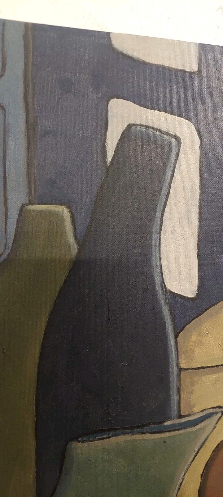 Oil painting on canvas "Still Life with Plate" Franco Prayer (1924) 60x50 cm