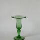 blown glass candle holder signed Biot green 1960-1970