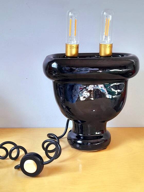 Ceramic power outlet lamp, 1980