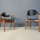 Chaises de salle à manger vintage Cowhorn par Tijsseling Meubelfabriek, Hulmefa, 1960,