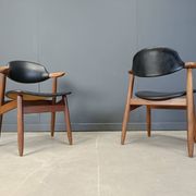Vintage Cowhorn Dining Chairs by Tijsseling Meubelfabriek, Hulmefa, 1960s,