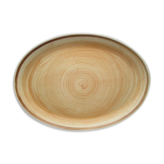 Vintage dish in earthenware of Sarreguemines imitation sandstone