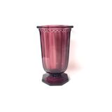 Large art deco vase in amethyst glass from luxval - val saint lambert