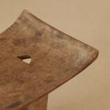 African Ashanti monoxyl stool in solid wood circa 1950