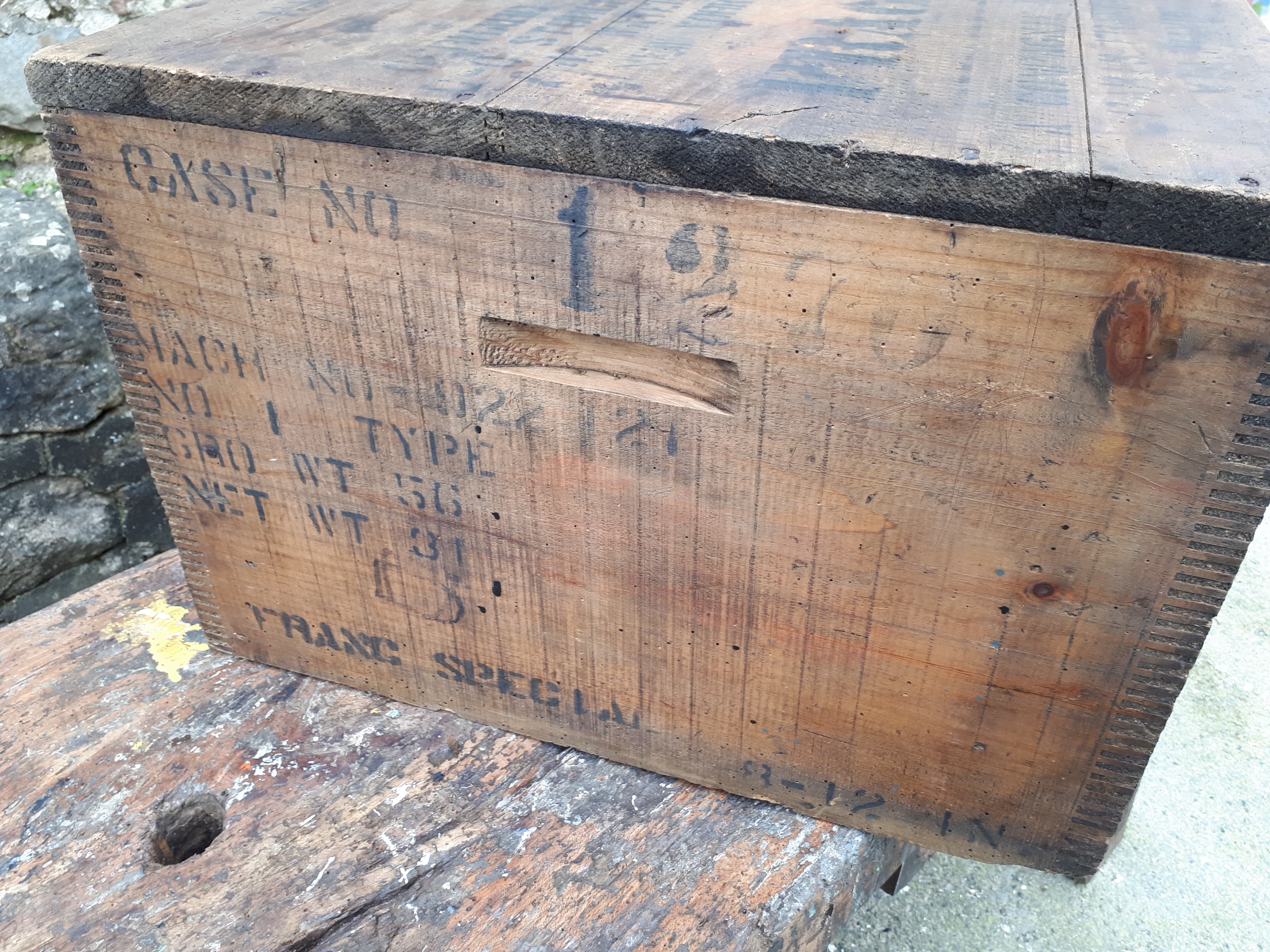 Smith-Corona wooden crate
