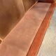 Sofa club leather 3 places buttoned back finish studded and velvet
