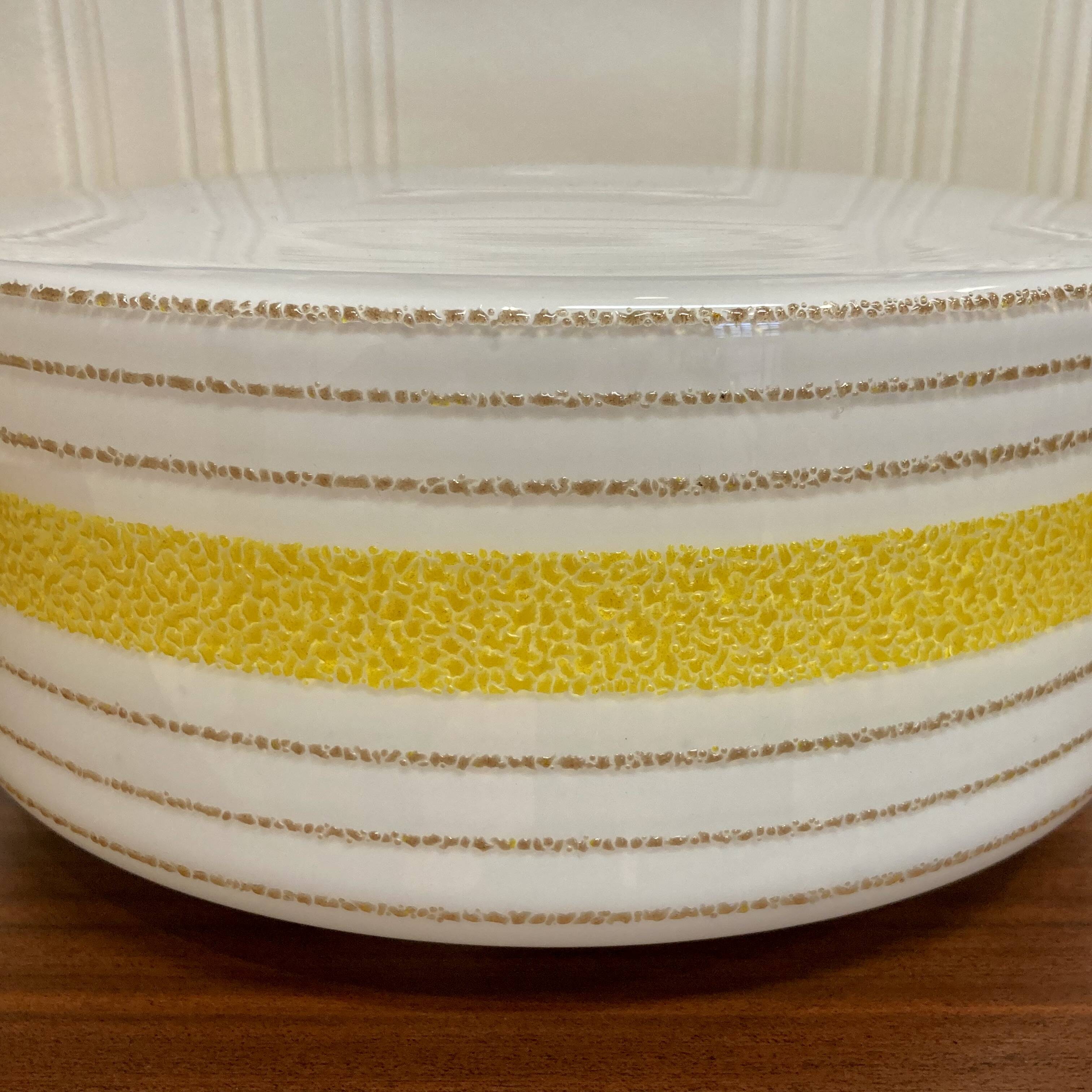 Large glass wall light Scandinavian design 1950.