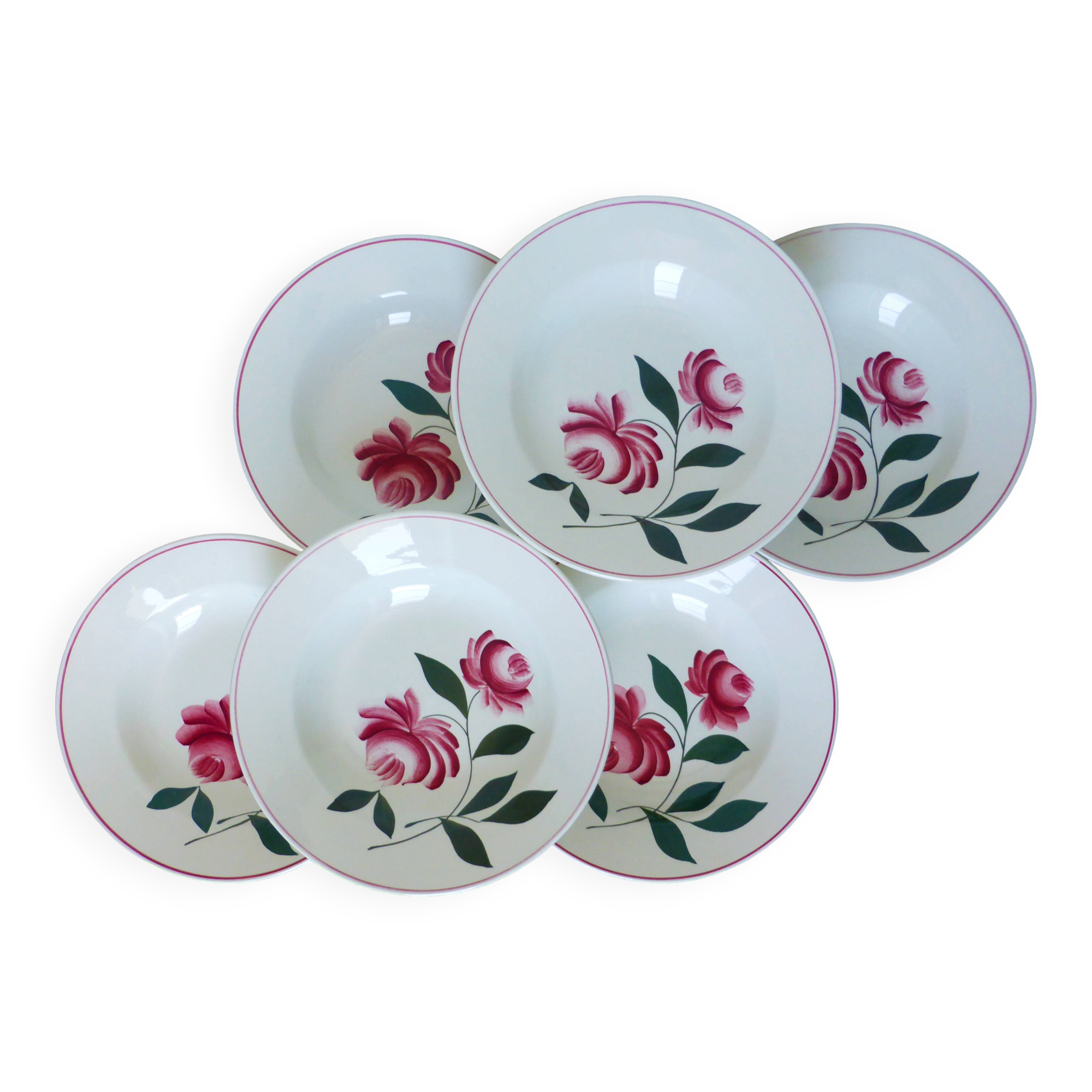 6 vintage deep plates from Printemps Paris model Essonnes 210616