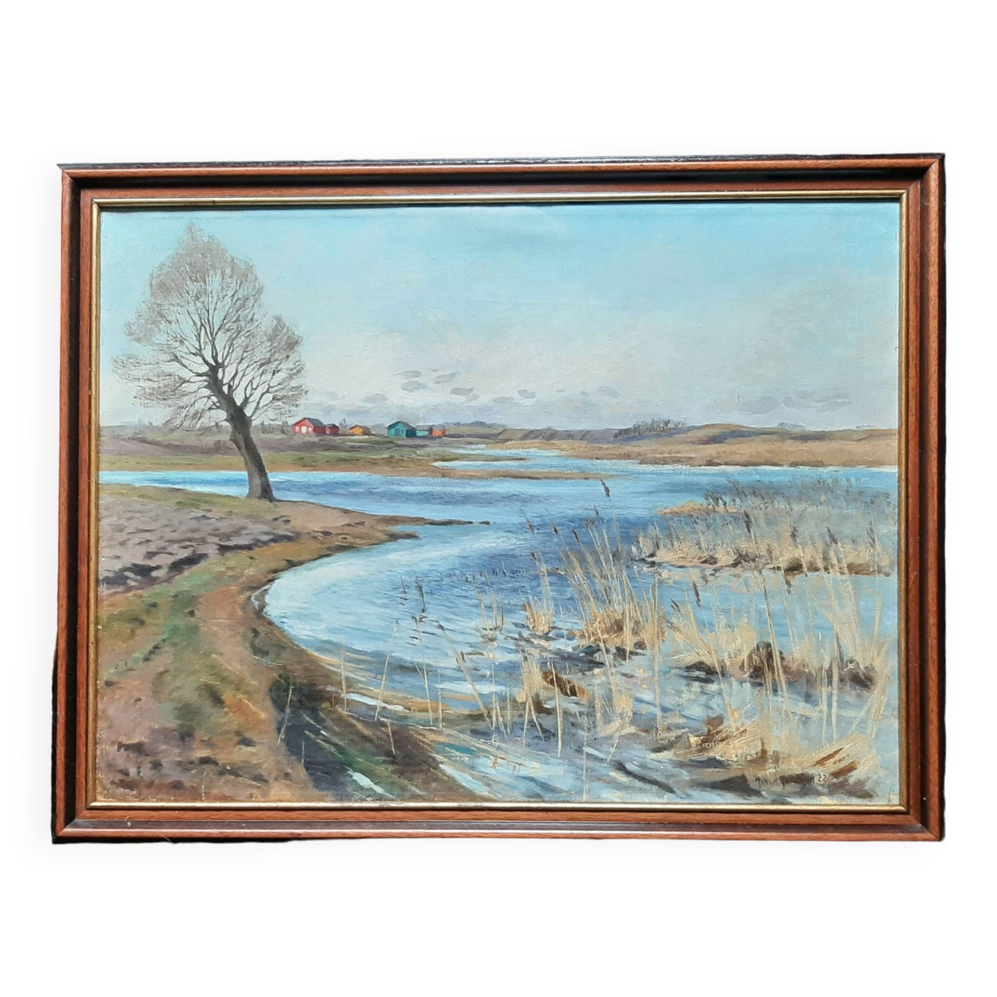 Scandinavian impressionist painting, signed 1922