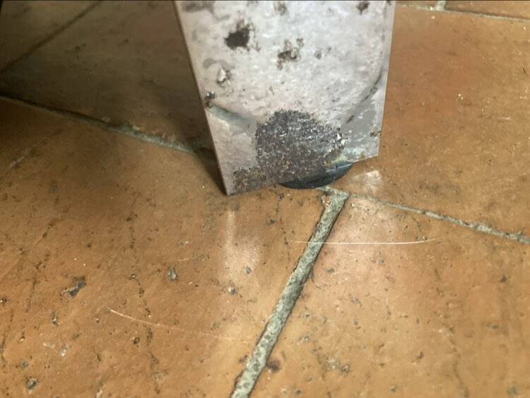 Chrome and ceramic coffee table