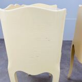 Pair of bedside tables Louis XV style white