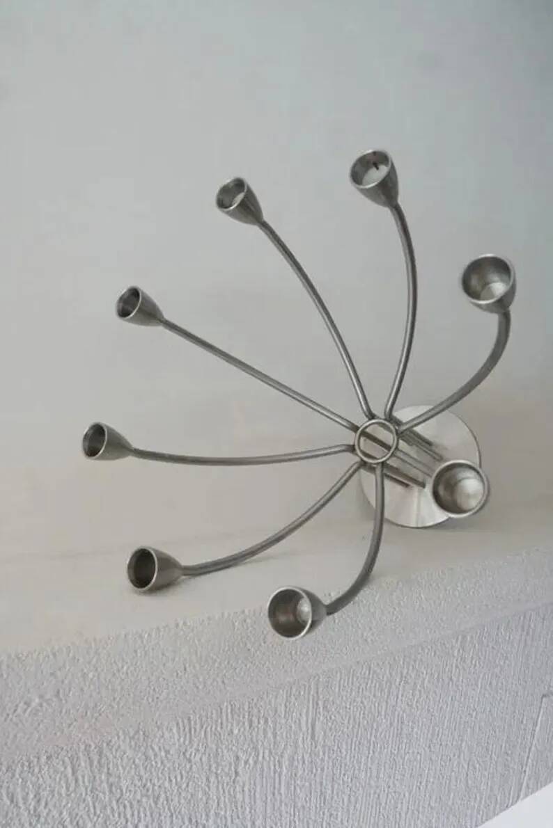 Chandelier / 8-arm candlesticks by K&M Hagberg - IKEA vintage 1990