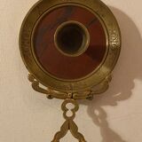 Hand-held rat tail in gilded brass and red marble