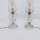 Pair of cut glass table lamps, France, 1950s