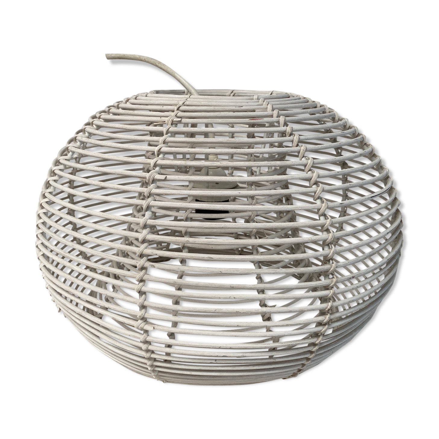 Vintage white rattan hanging