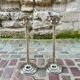 Column for bucket holder in silver-plated metal European craftsmanship