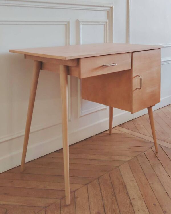 Bureau Baumann vintage rénové, années 60