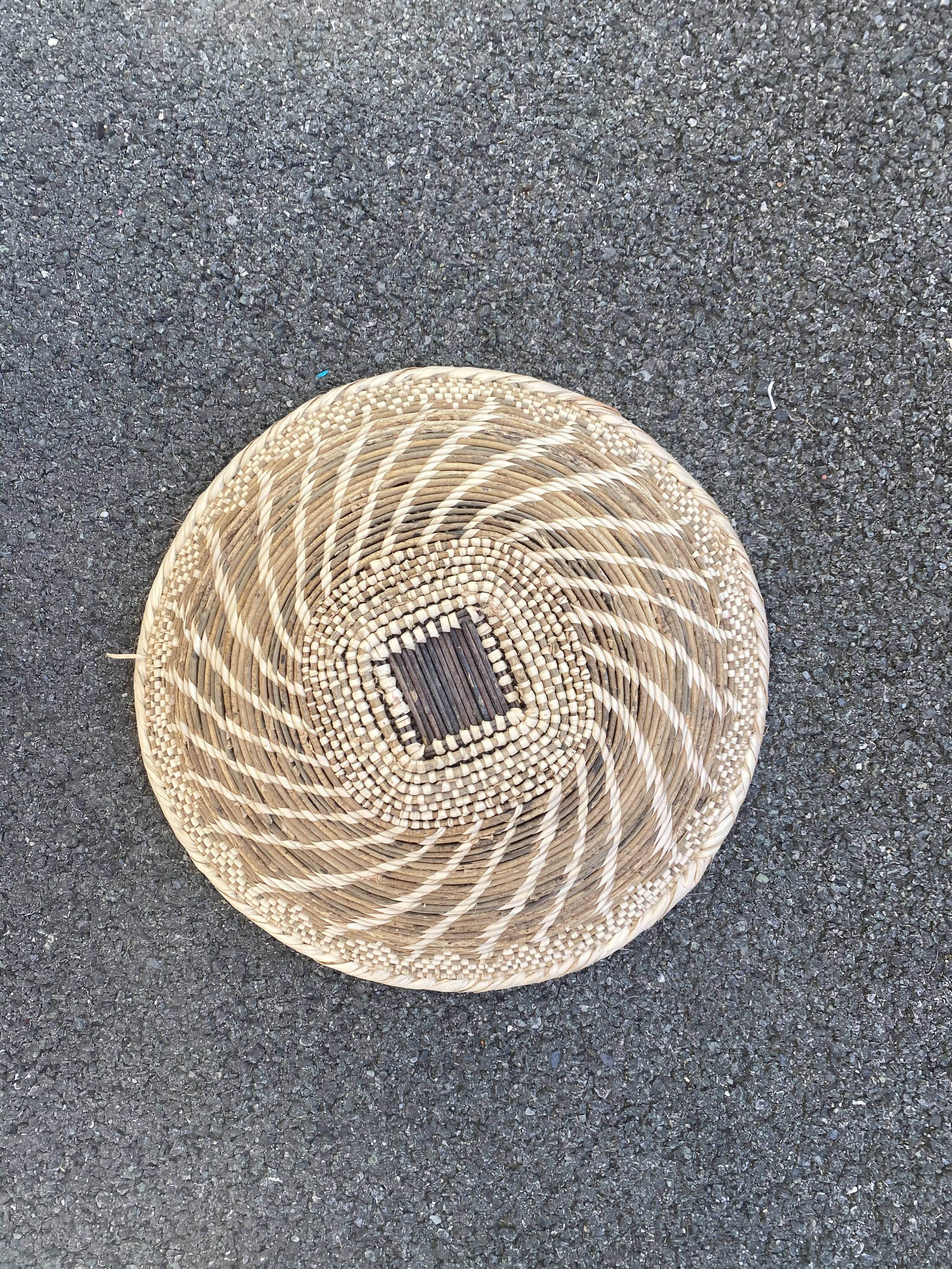 Handmade African Batonga basket in Zimbabwe