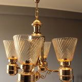 Italian lampadario in glass of Murano 1940s In ottime Conditions