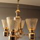 Lampadario italiano in vetro di Murano 1940s In ottime Condizioni