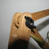 Applique murale/lampe à ciseaux. Holz Teak , Linus Bopp Limbach. Années 1970