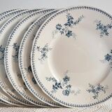 Set 6 old plates model Yvette ceramic company Maestricht