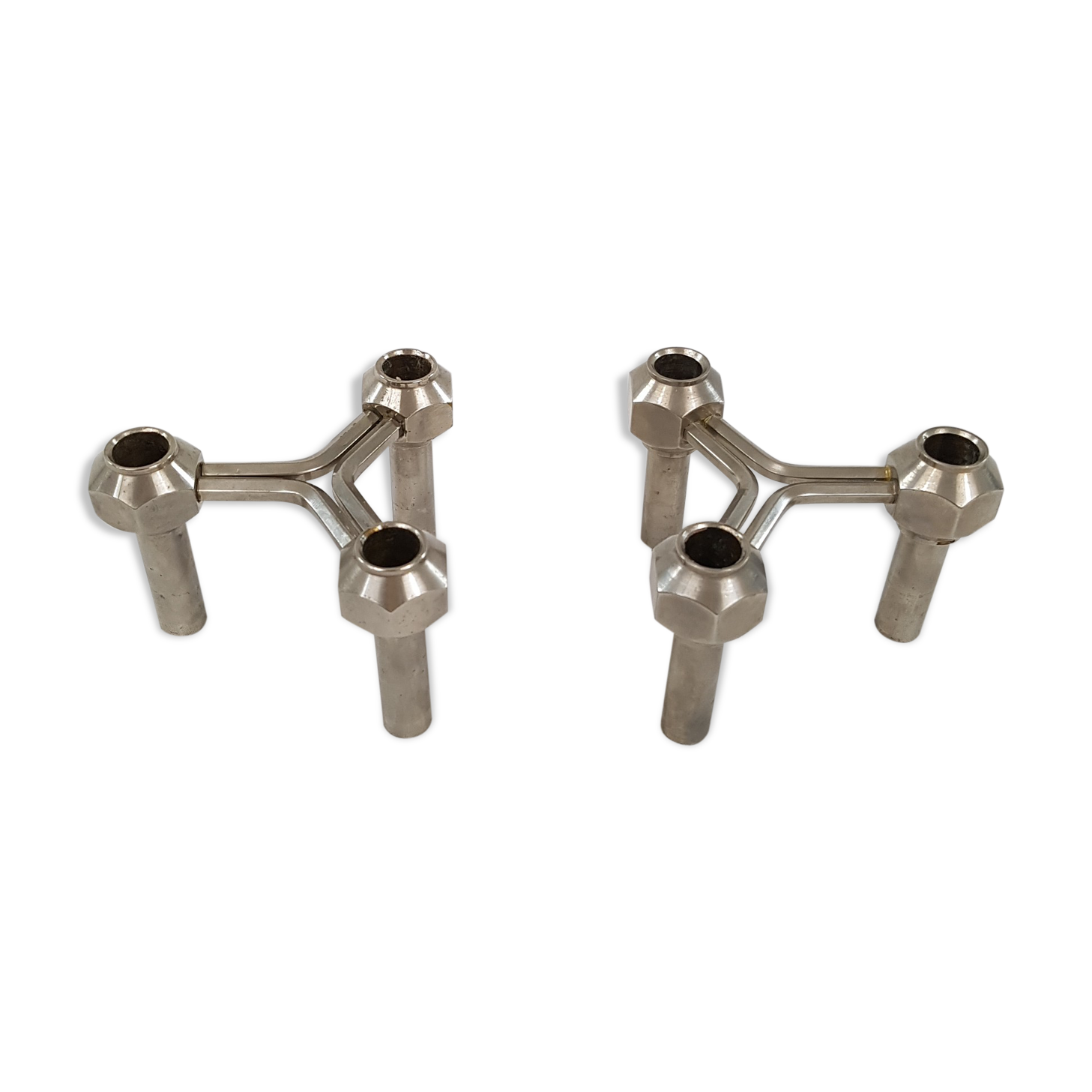 Pair of adjustable candlesticks