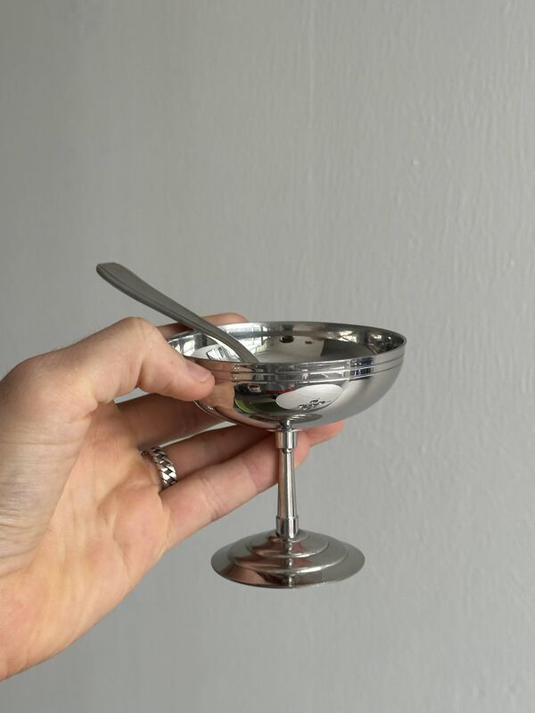6 coupelles sur pied en inox Letang Remy