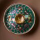 Small covered Chinese porcelain dish, Wan Shou decoration, 1970s-80s.