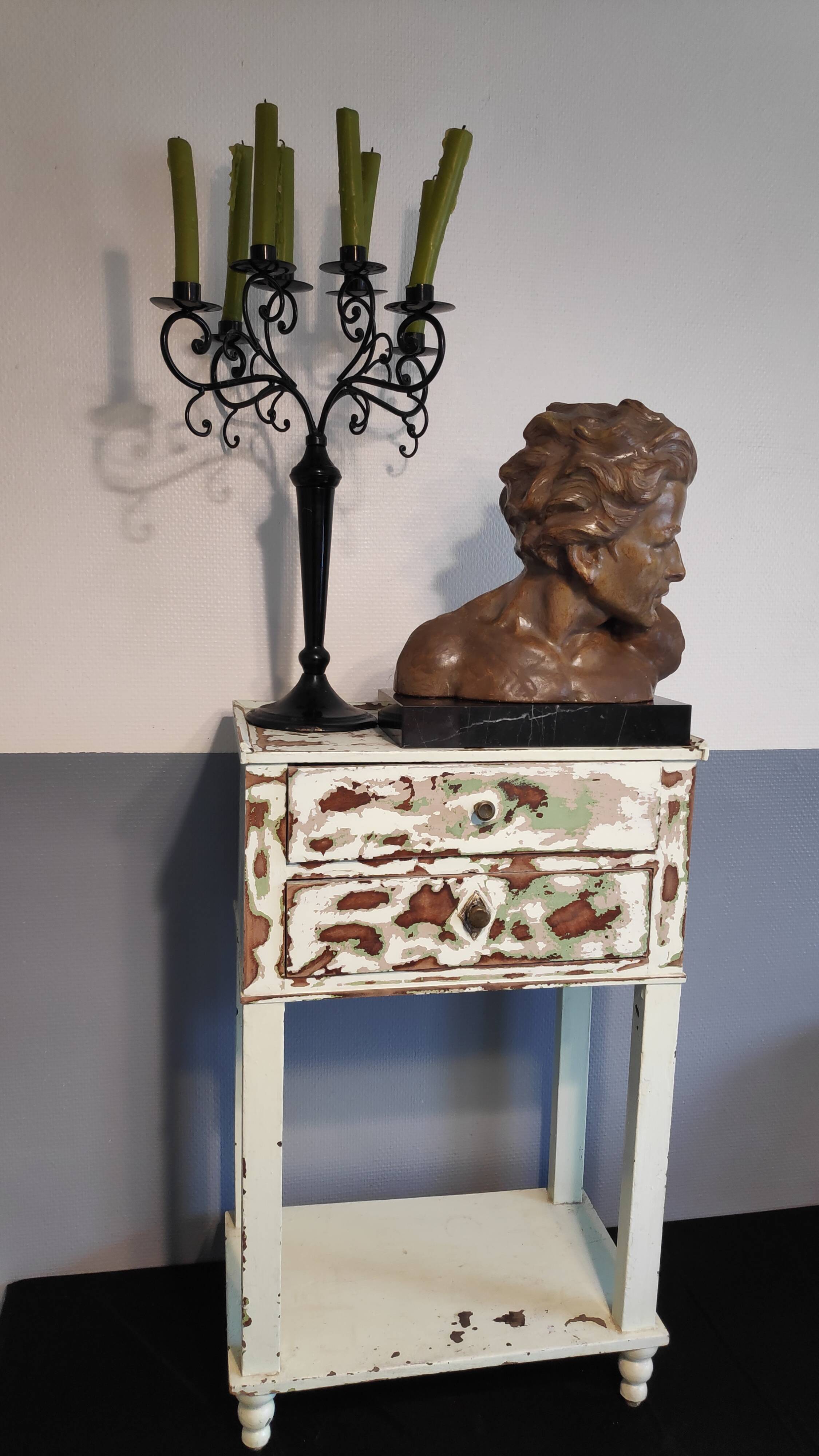 Bust of Mermoz in plaster by Giuseppe Carli (1915-1987)