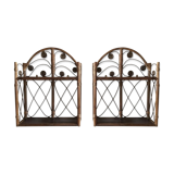 Rattan peacock shelves