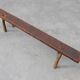 French Primitive Farmhouse Bench with Splayed Legs, 19th Century
