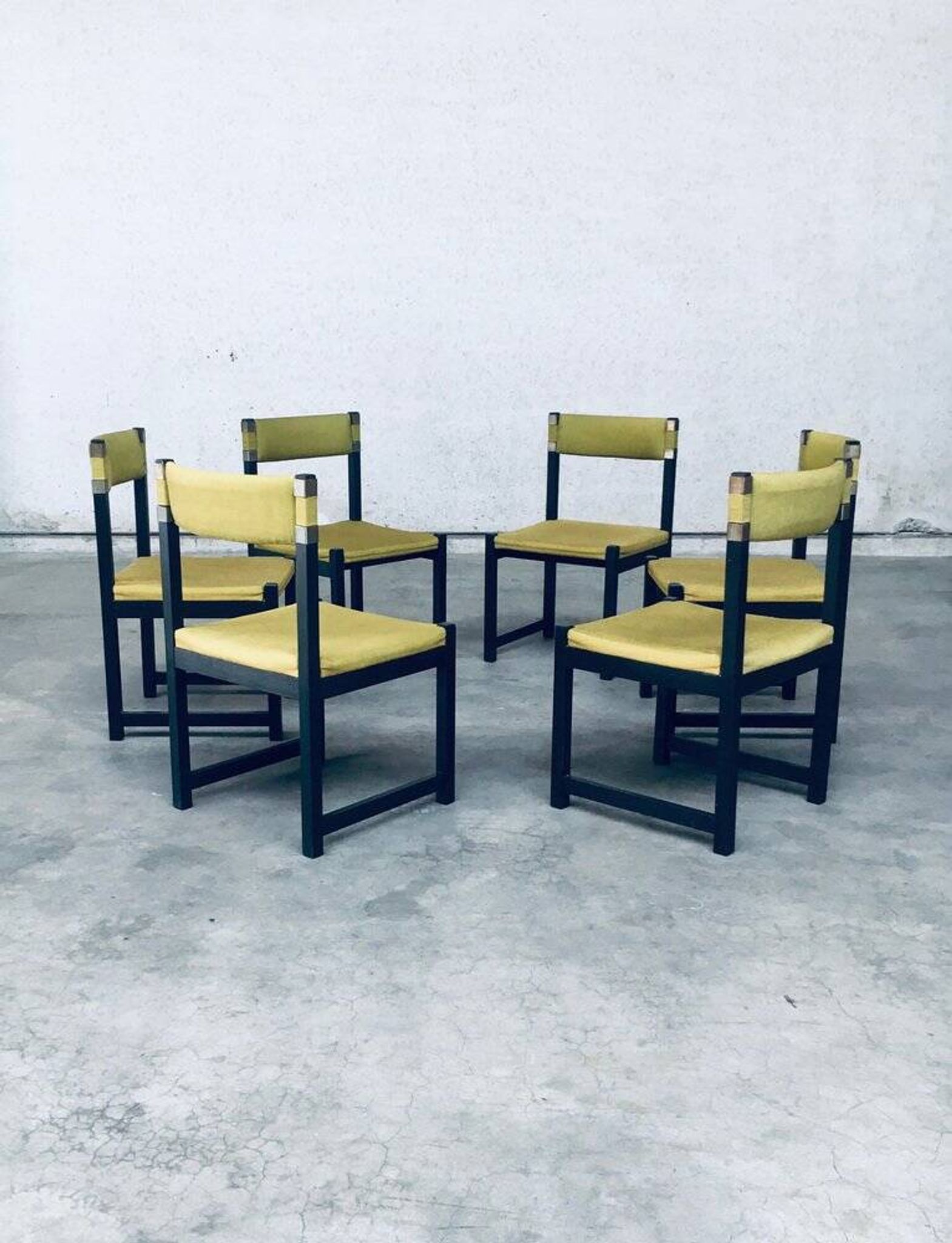 Mid-Century Modern Dining Chair Set by J. Batenburg for Mi, Belgium 1969, Set of 6