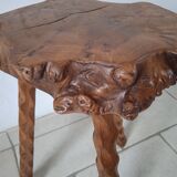 Brutalist naturalistic tripod stool