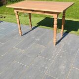 Farm table with turned legs