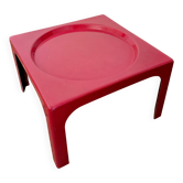 Table rouge OZOO. Marc Berthier pour Prisunic. 1970