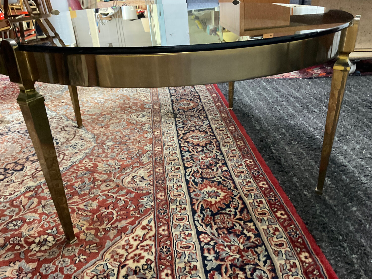 Empire style coffee table in solid bronze