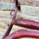 Antique curved wooden wall coat rack