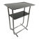 Bauhaus side table with a black glass top