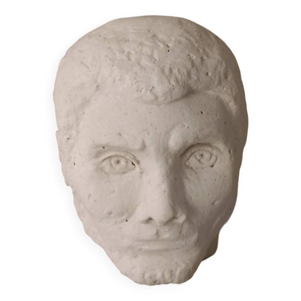 Tête d'homme en plâtre