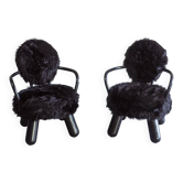 Pair of limited edition lounge chairs by Olivier De Schrijver for Ode’s Design