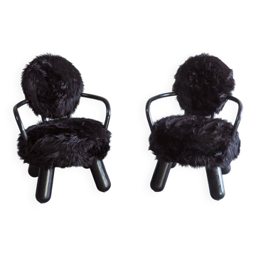 Paire de fauteuils en édition limitée par Olivier De Schrijver pour Ode’s Design