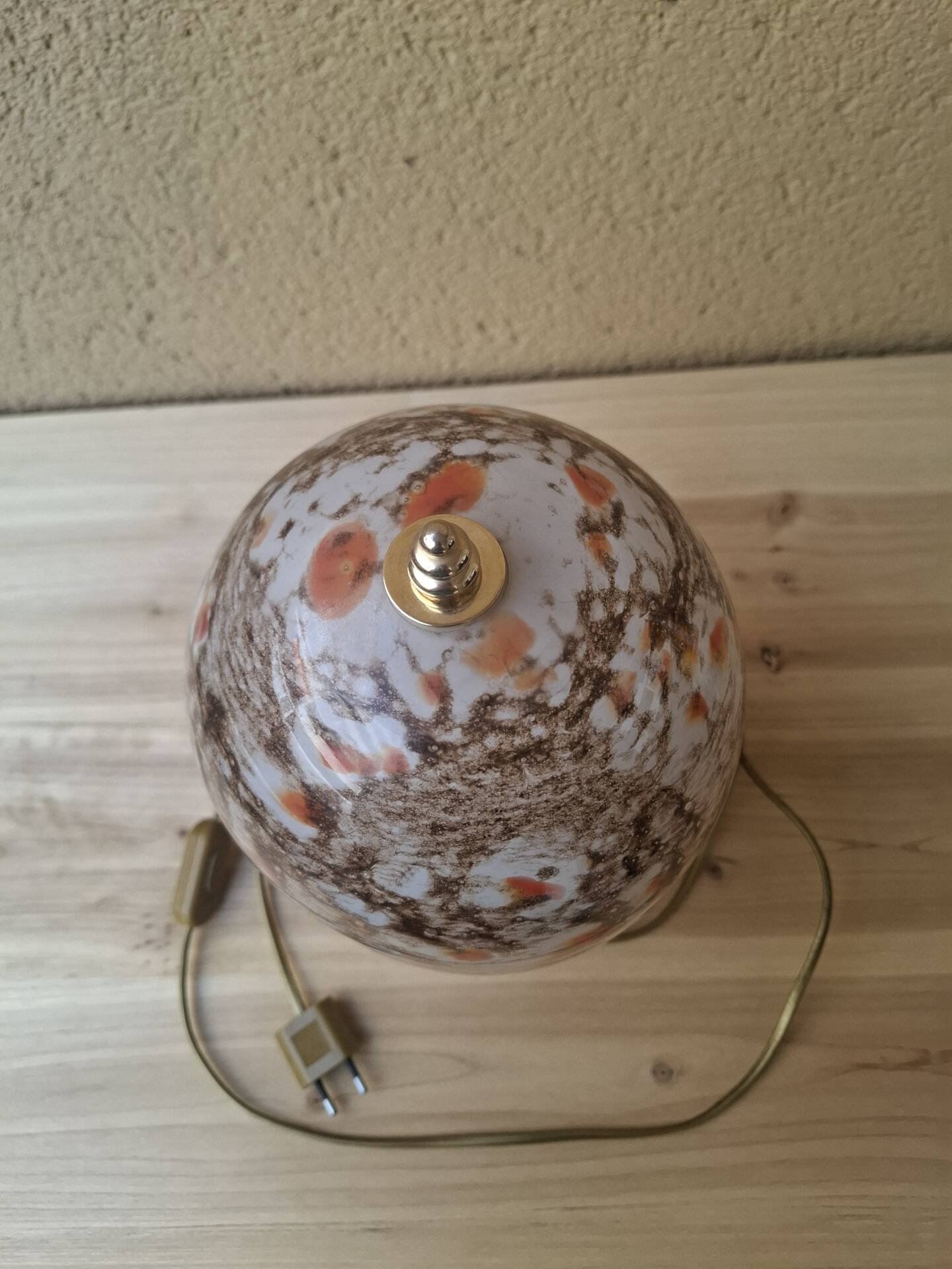 Lampe champignon verre soufflée de chez La Rochère
