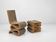 Chaise Wiggle Easy Edges avec tabouret par Frank Gehry pour Vitra