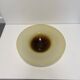 XL Murano Glass Round Fruit Bowl Table Plate Yellow Brown Italian Vintage