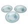 Set of three iron earthenware plates from the St Amandinoise earthenware factory, lily of the valley model.